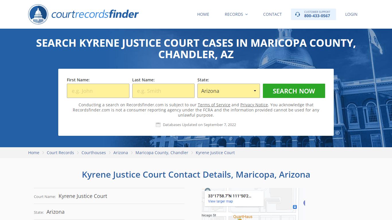 Kyrene Justice Court Case Search - Maricopa County, AZ - RecordsFinder